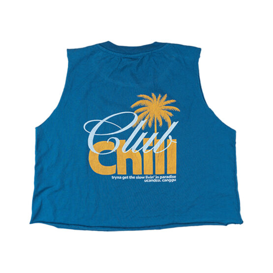 Woman Bandcut Crop Club Blue