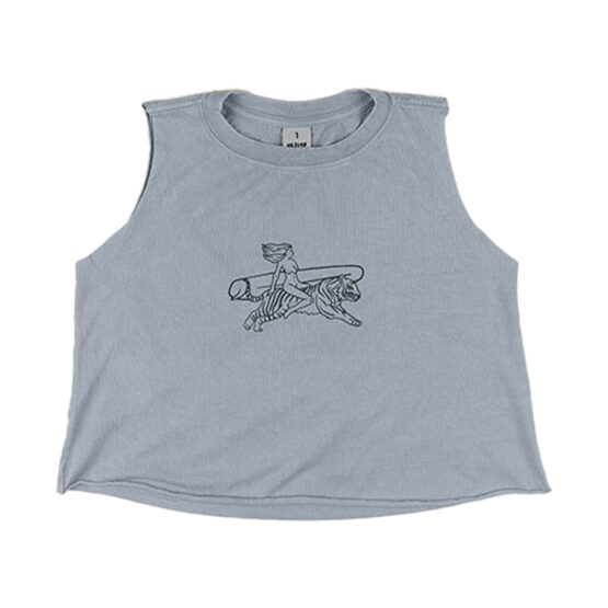 Woman Bandcut Crop Giga Light Gray - Image 2