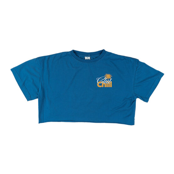Woman Crop Tshirt Club Blue - Image 2