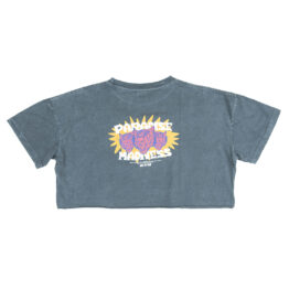 Woman Crop Tshirt Joe Charcoal Wash