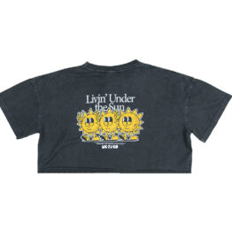 Woman Crop Tshirt Trio Black Wash