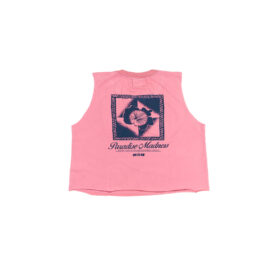 Woman Bandcut Crop Kembang Pink